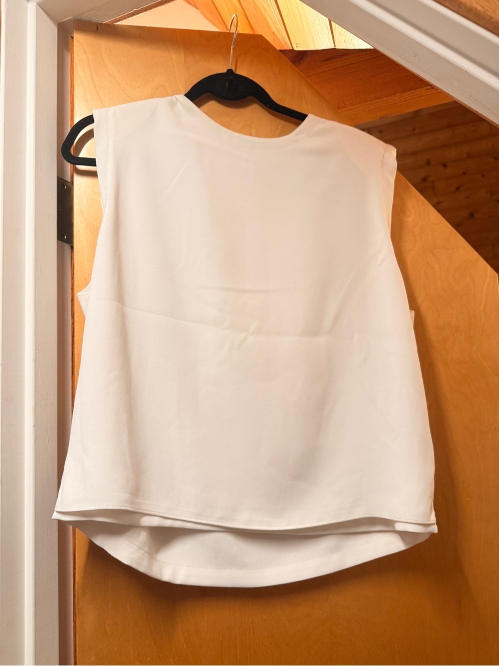 All Saints White Sleeveless Layered Shell Top